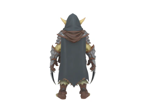 Highly Detailed Stealthy Goblin Rogue in World of Style 3D Model