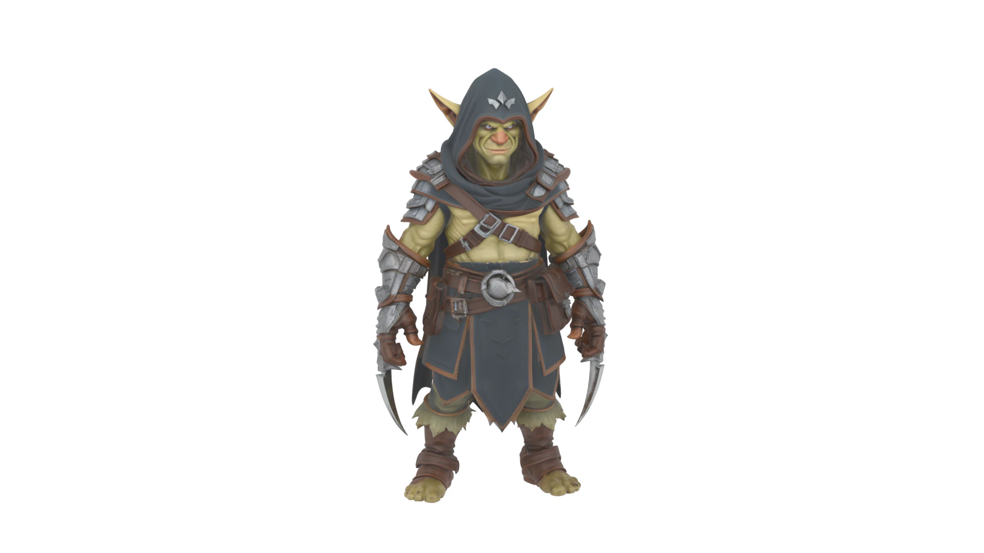 Highly Detailed Stealthy Goblin Rogue in World of Style 3D Model .c4d .max .obj .3ds .fbx .stl .blend 