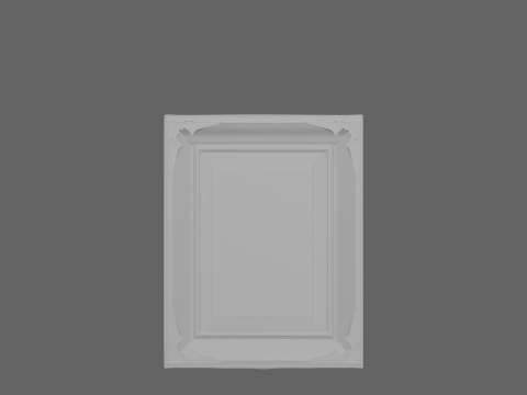 Intricate 3D Picture Frame with Bat Corner Accents 3D Model