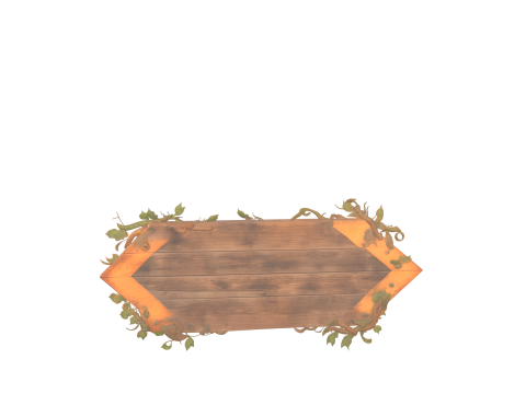 Weathered Wooden Pumpkin Patch with Arrow Sign and Vine Accents 3D 모델