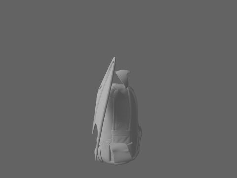Spooky 3D Bat Wing Backpack Model for Halloween Films Modelo 3D