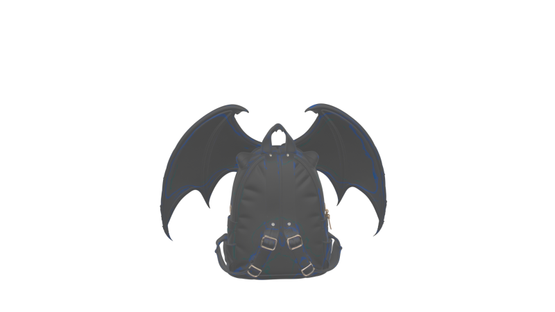 Spooky 3D Bat Wing Backpack Model for Halloween Films Modelo 3D .c4d .max .obj .3ds .fbx .stl .blend