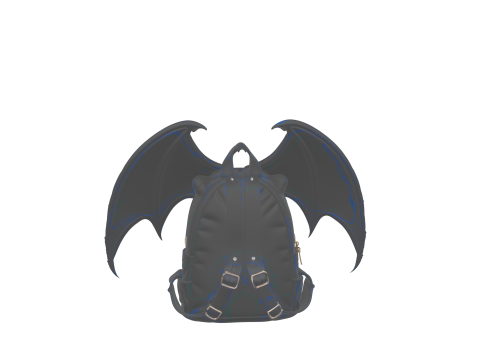 Spooky 3D Bat Wing Backpack Model for Halloween Films Modelo 3D