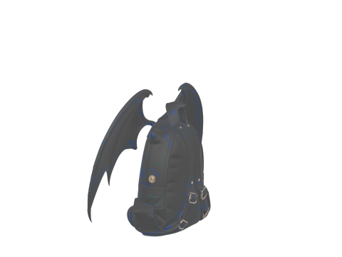 Spooky 3D Bat Wing Backpack Model for Halloween Films Modelo 3D