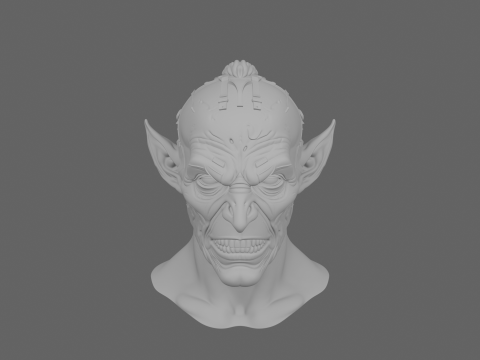 Goblin Mask Detailed Character Design 3D Модель
