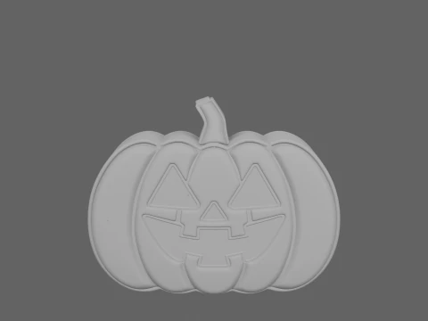 Vibrant 3D Pumpkin Patterned Entry Mat with Detailed Texture and Non-Slip Backing 3D Model