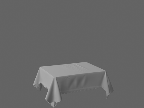 Sinister 3D Haunted Tablecloth featuring Bloodstains Lace Edges and Embroidered Spiders for Games an Model 3D