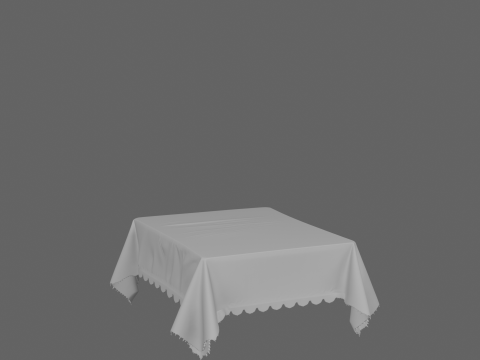Sinister 3D Haunted Tablecloth featuring Bloodstains Lace Edges and Embroidered Spiders for Games an Model 3D