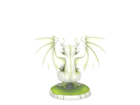 3D Detailed Granite Gargoyle with Stone Wings Snarling Face and Mossy Claw Feet 3D Model