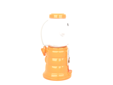 3D Intricately Detailed Halloween Ghost Candy Dispenser with Lever and Treat Chute Model 3D