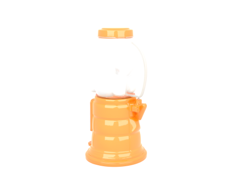 3D Intricately Detailed Halloween Ghost Candy Dispenser with Lever and Treat Chute Model 3D