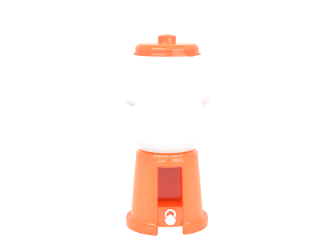 Intricate Ghost-shaped Halloween Candy Dispenser with Lever and Treat Chute Modelo 3D