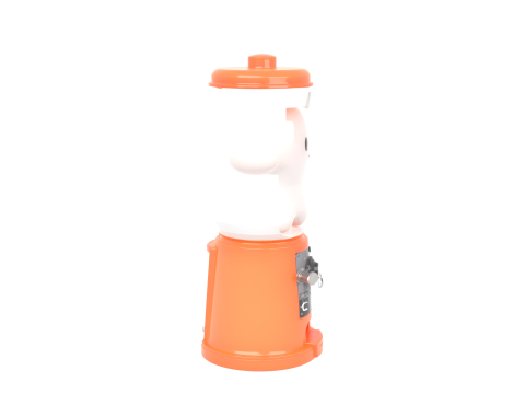 Intricate Ghost-shaped Halloween Candy Dispenser with Lever and Treat Chute Modelo 3D