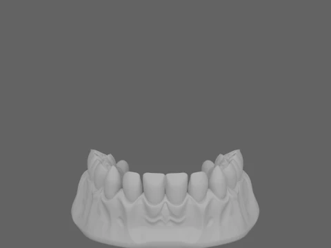 3D Intricate Vampire Fang Model with Glossy Resin Material and Blood Effects 3D Model