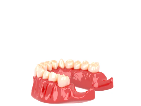 3D Intricate Vampire Fang Model with Glossy Resin Material and Blood Effects 3D Model