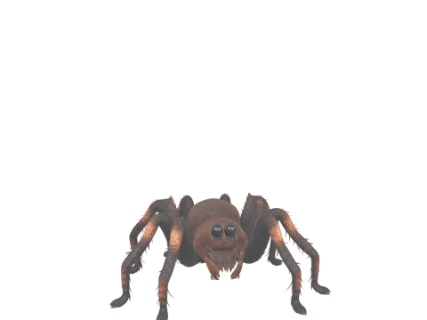 Giant Hairy Spider Plush Game Character Modelo 3D