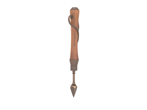 3D Magical Witch Cauldron Stirrer with Enchanted Metal Tip and Potion Residue 3D Модель