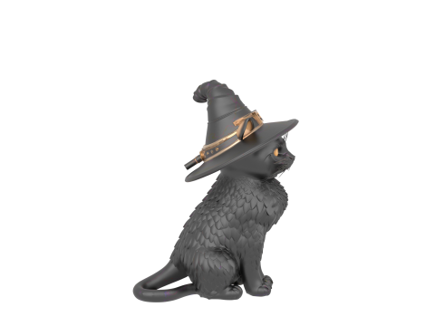 Macabre Gothic Three Dimensional Model of Black Rose Crystal Vase with Wilted Petals and Thorny Stem 3D मॉडल