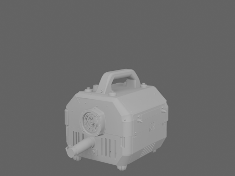 Professional 3D Fog Machine Prop with Detailed Nozzle Control Panel and Fluid Tank Design 3D Модель