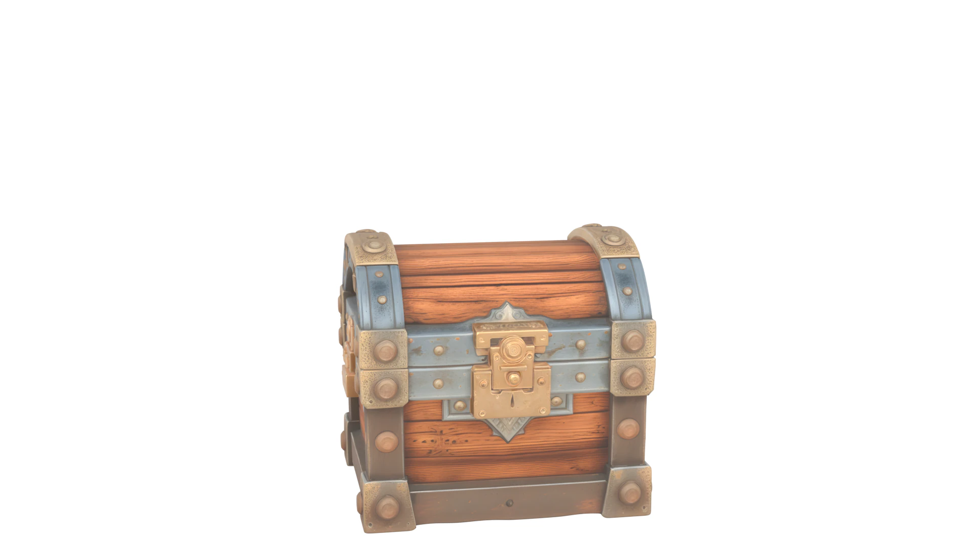 Exquisite Goblin Treasure Chest with Overflowing Gold Coins and Mysterious Rune Carvings 3D Model .c4d .max .obj .3ds .fbx .stl .blend 