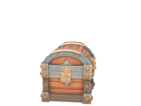 Exquisite Goblin Treasure Chest with Overflowing Gold Coins and Mysterious Rune Carvings 3D Model
