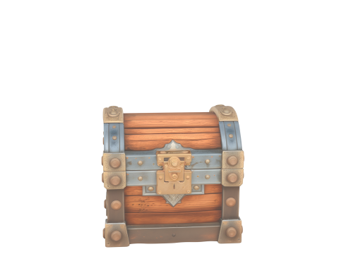 Exquisite Goblin Treasure Chest with Overflowing Gold Coins and Mysterious Rune Carvings 3D Model