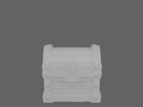Exquisite Goblin Treasure Chest with Overflowing Gold Coins and Mysterious Rune Carvings 3D Model