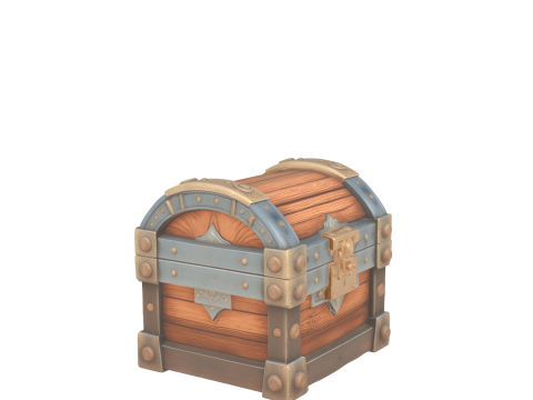 Exquisite Goblin Treasure Chest with Overflowing Gold Coins and Mysterious Rune Carvings 3D Model