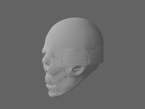 3D Detailed Zombie Eye Mask with Bulging Eyes and Vein Textures 3D Model