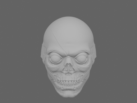 3D Detailed Zombie Eye Mask with Bulging Eyes and Vein Textures 3D Model