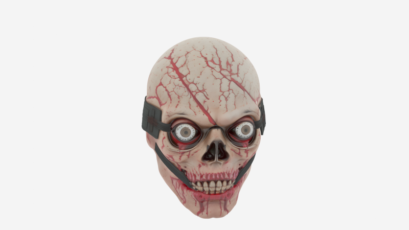 3D Detailed Zombie Eye Mask with Bulging Eyes and Vein Textures 3D Model .c4d .max .obj .3ds .fbx .stl .blend