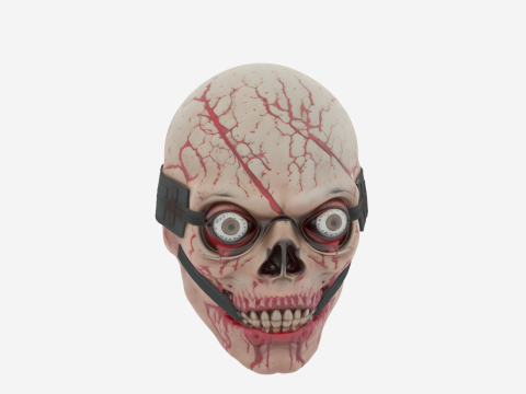 3D Detailed Zombie Eye Mask with Bulging Eyes and Vein Textures 3D 모델