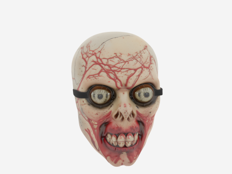 3D Gory Zombie Eye Mask with Bulging Veins and Elastic Band 3D 모델