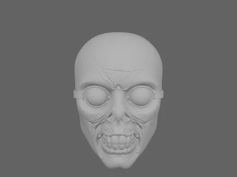 3D Gory Zombie Eye Mask with Bulging Veins and Elastic Band 3D Model