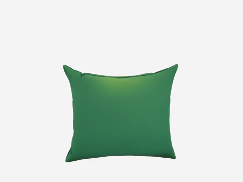 Premium de fronha de algodão verde bordado zumbi detalhado Modelo 3D