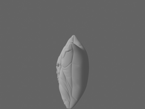 Premium de fronha de algodão verde bordado zumbi detalhado Modelo 3D