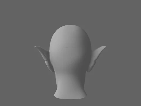 Protesi auricolare 3D Goblin di alta qualit&agrave; con schiuma color pelle e meccanismo a clip Modello 3D