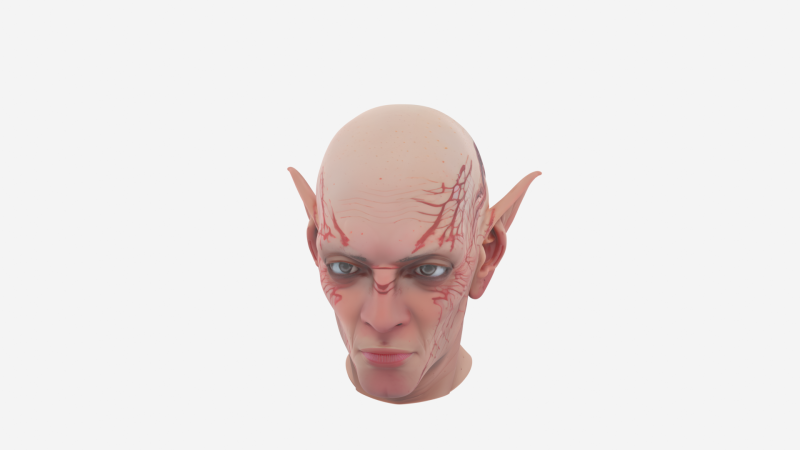 High-Quality 3D Goblin Ear Prosthetic with Skin Tone Foam and Clip Mechanism 3D Model .c4d .max .obj .3ds .fbx .stl .blend