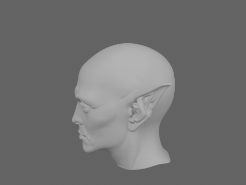 High-Quality 3D Goblin Ear Prosthetic with Skin Tone Foam and Clip Mechanism 3D Model