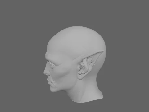 Protesi auricolare 3D Goblin di alta qualit&agrave; con schiuma color pelle e meccanismo a clip Modello 3D
