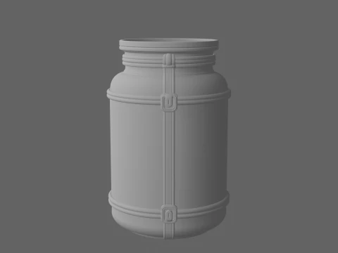 Vibrant 3D Scarecrow Button Jar with Four White Background Perspective Views Model 3D Model