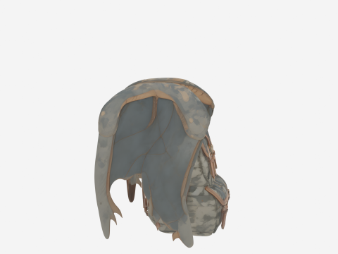 Premium 3D Gargoyle Wing Backpack Model with Stone Texture Foldable Wings 3D Модель
