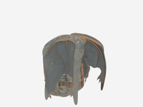 Premium 3D Gargoyle Wing Backpack Model with Stone Texture Foldable Wings 3D Модель