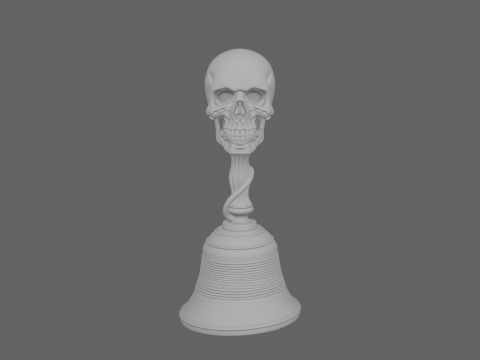 Елегантний 3D латунний нюх для свічок із детальним гравіюванням і ланцюжком 3D Модель