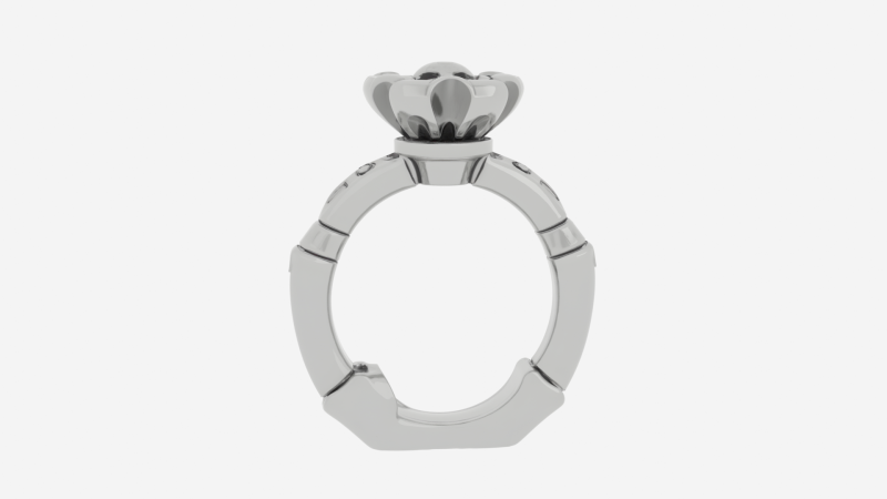 Bague d'orteil squelette 3D professionnelle avec conception de joint en argent émaillé Modèle 3D .c4d .max .obj .3ds .fbx .stl .blend