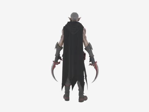Detailed Shadowy Undead Rogue World of Style 3D Model