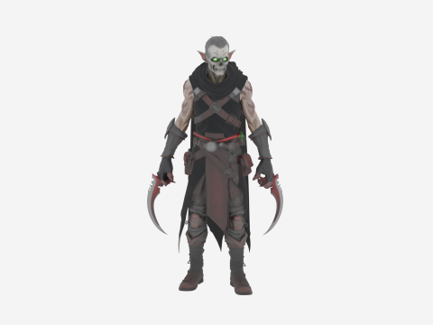 Детализированный мир Shadowy Undead Rogue World of Style 3D Модель