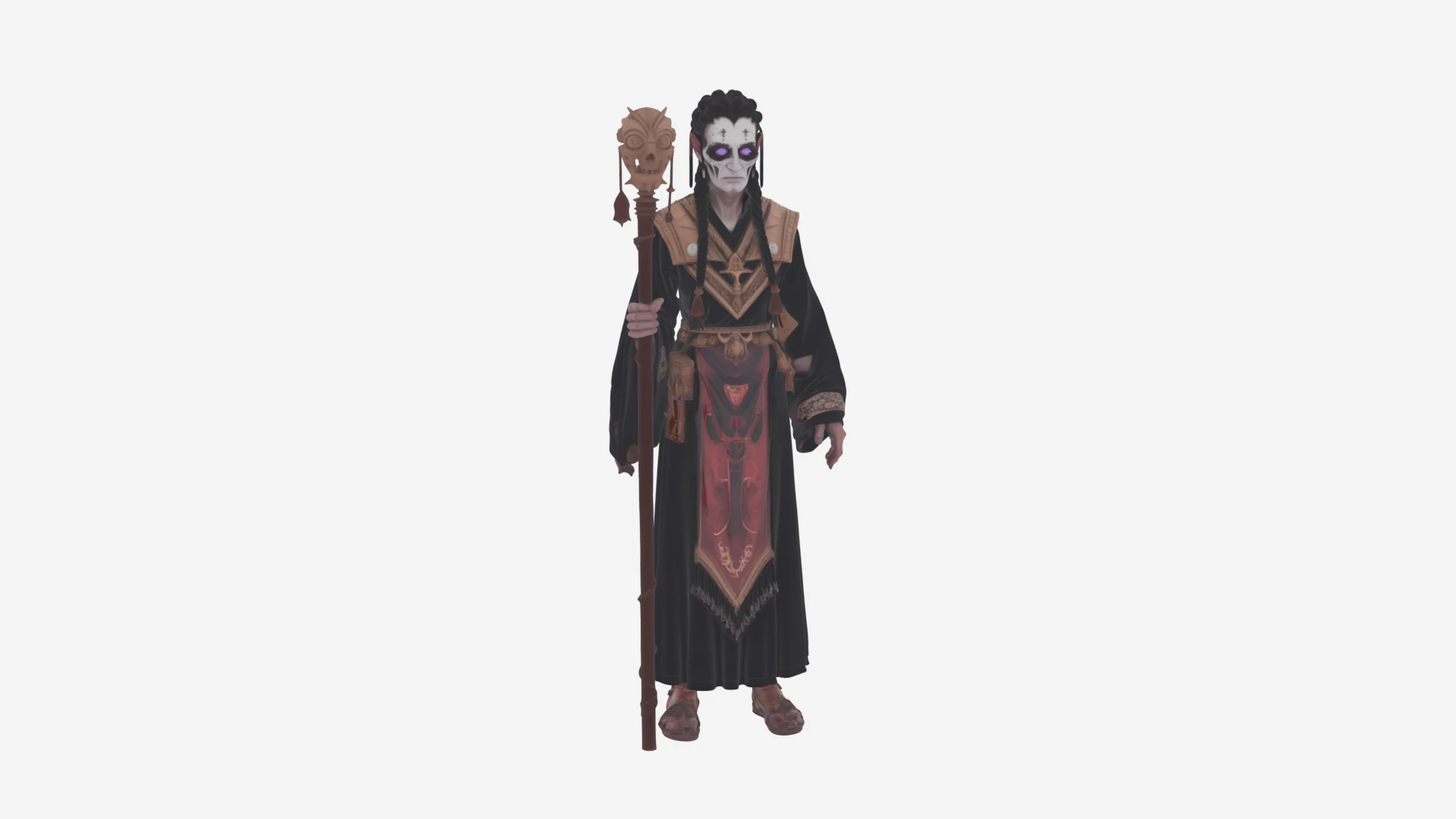 Solemn Decayed Undead Priest World of Forsaken Style 3D Model .c4d .max .obj .3ds .fbx .stl .blend 
