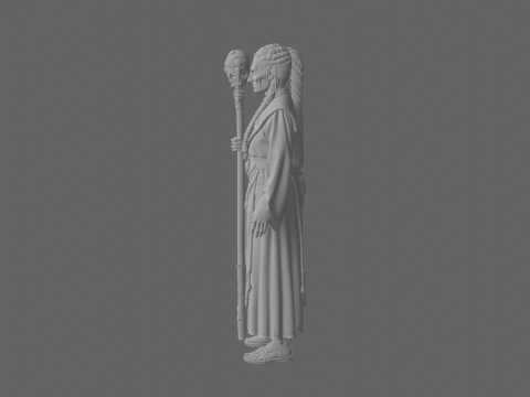 엄숙한 부패한 언데드 사제 World of Forsaken Style 3D 모델