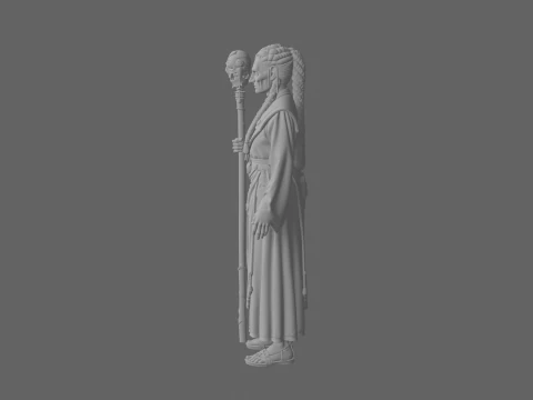 Solemn Decayed Undead Priest World of Forsaken Style 3D Model